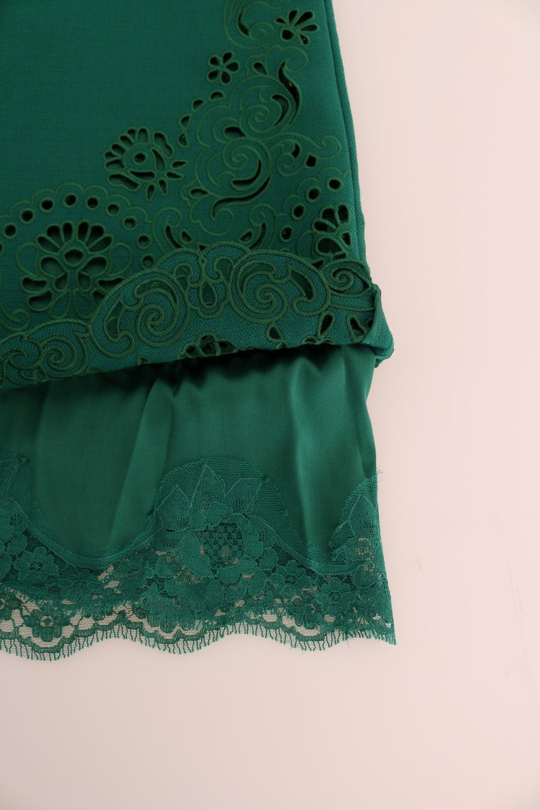 Elegantes grünes A-Linien-Etuikleid
