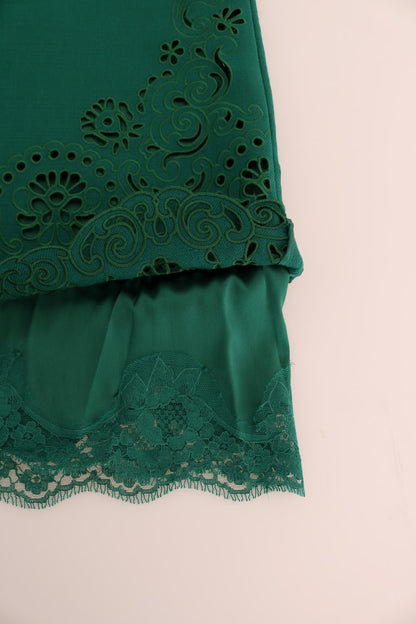 Elegantes grünes A-Linien-Etuikleid