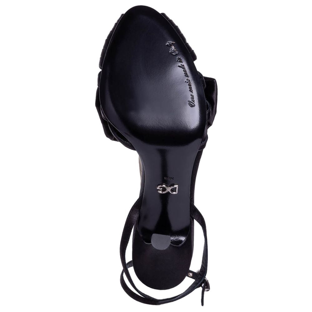 Black Goatskin Women Sandal
