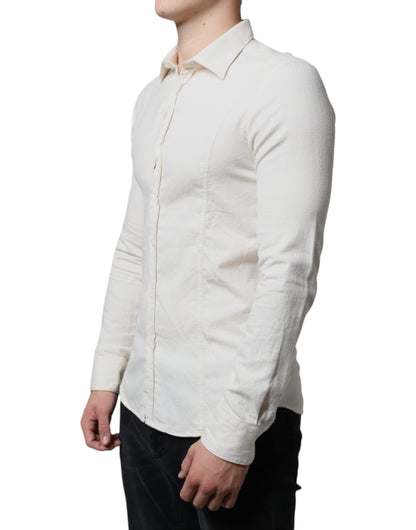 Off-White Herren-Hemd aus Baumwolle mit Kragen