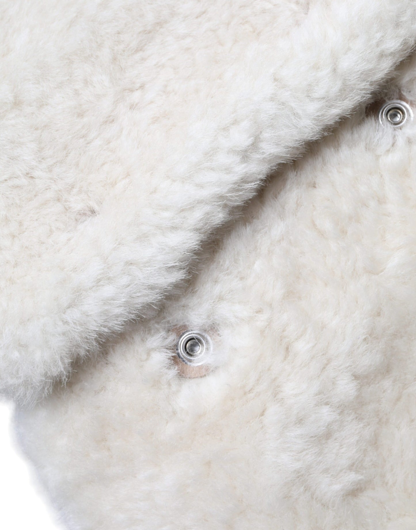 Weiße WARRENFORD Lammfell Leder Weste Mantel Jacke