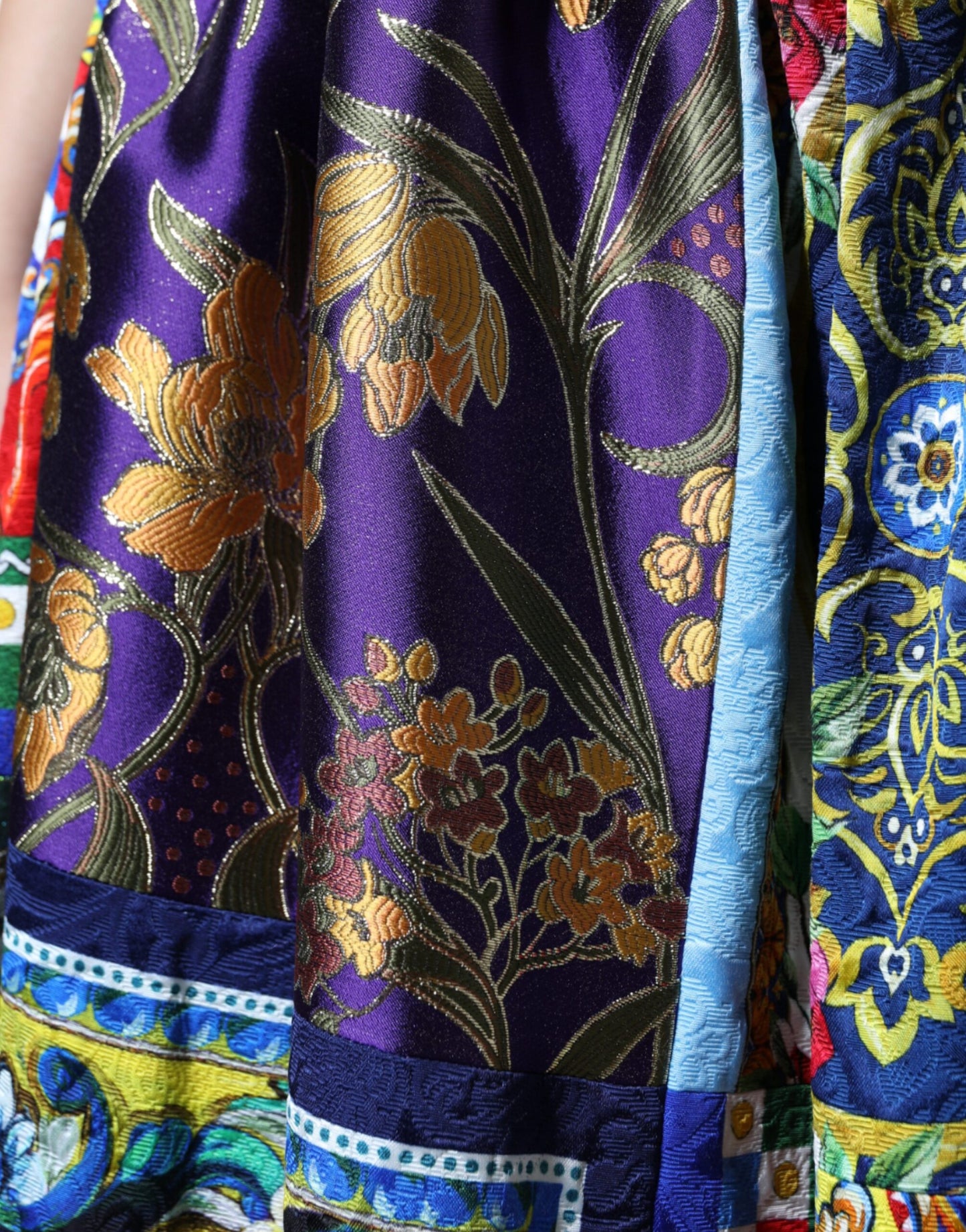 Langer Maxirock Sicily im Patchwork-Stil in mehreren Farben