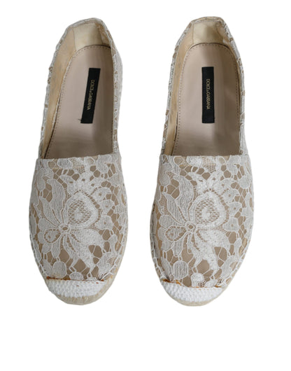 Weiße Espadrilles aus Viskose mit Spitze