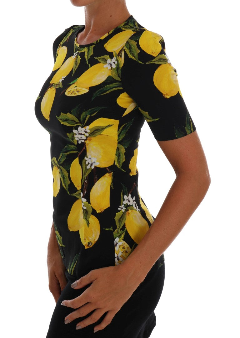 Seidenbluse mit sizilianischem Zitronen-Print