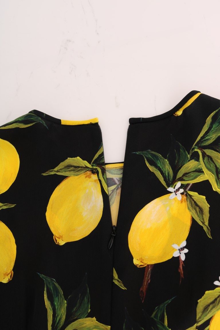 Seidenbluse mit sizilianischem Zitronen-Print