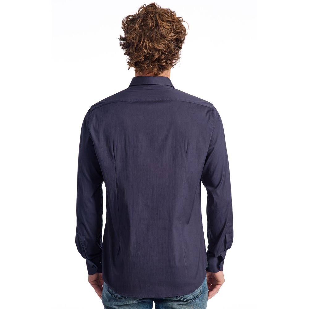 Blue Cotton Men's Shirt