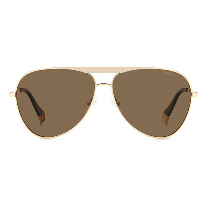 Gold Stainless Steel Stainless Steel Sunglasses