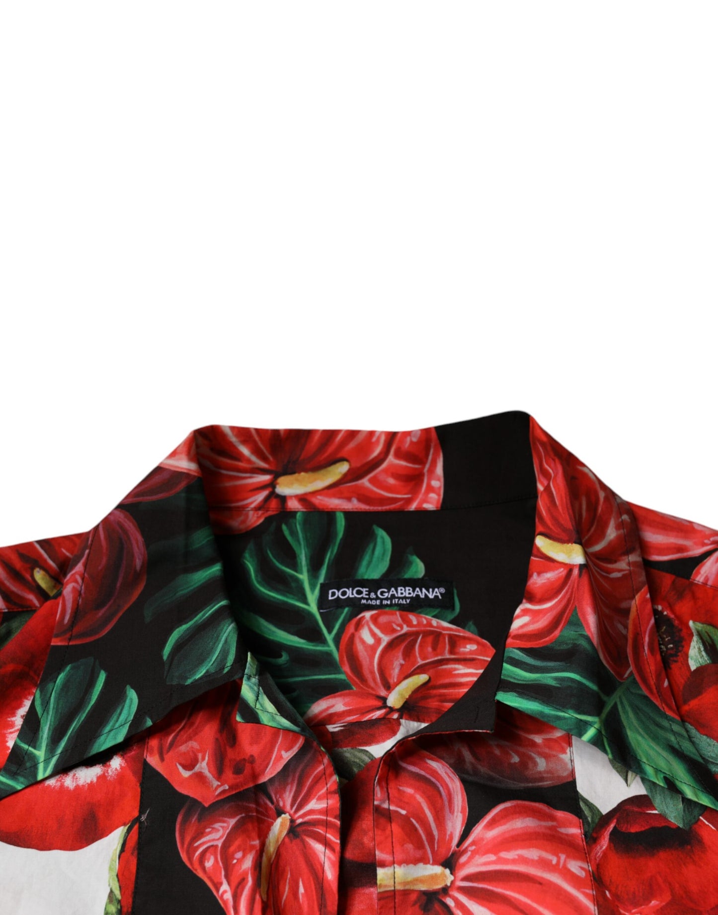 Mehrfarbiges Anemonen-Freizeithemd mit Button-Down-Kragen