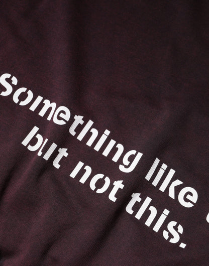 Kastanienbraunes Sweatshirt mit Rundhalsausschnitt und Logo für Herren