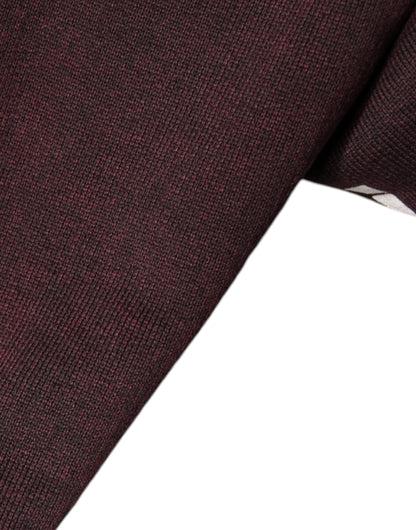 Kastanienbraunes Sweatshirt mit Rundhalsausschnitt und Logo für Herren