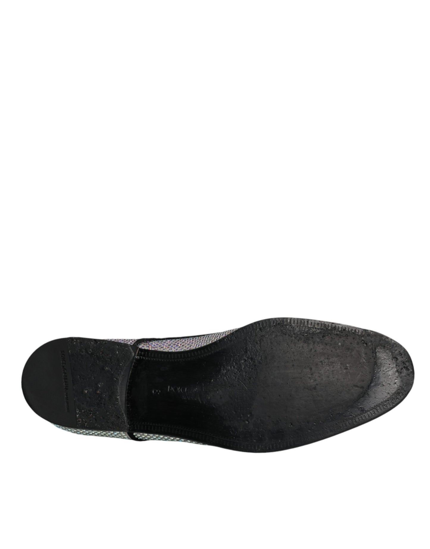 Silberne Derby-Schuhe aus Leder mit Strasssteinen