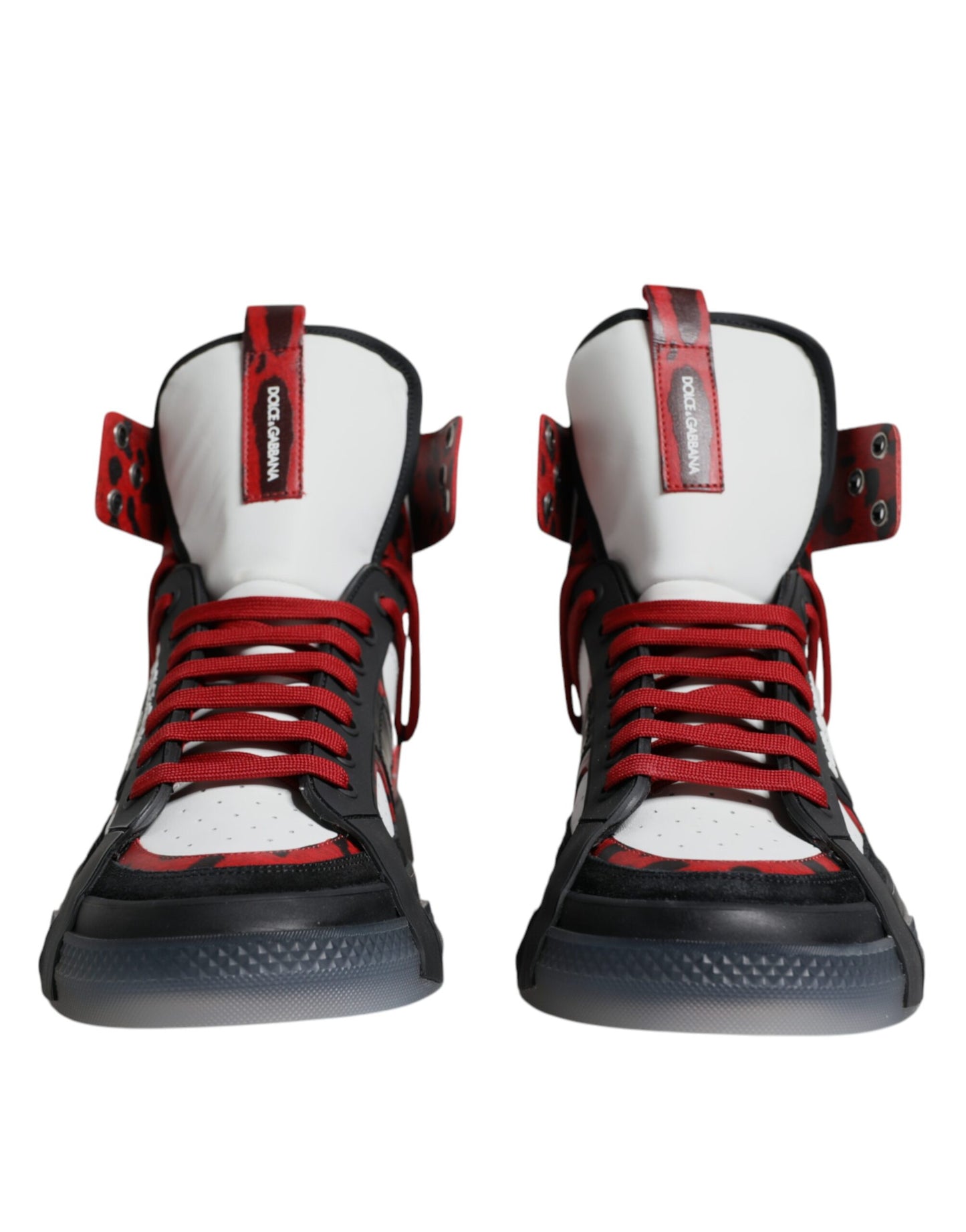 Mehrfarbige High-Top-Sneakers aus Leder