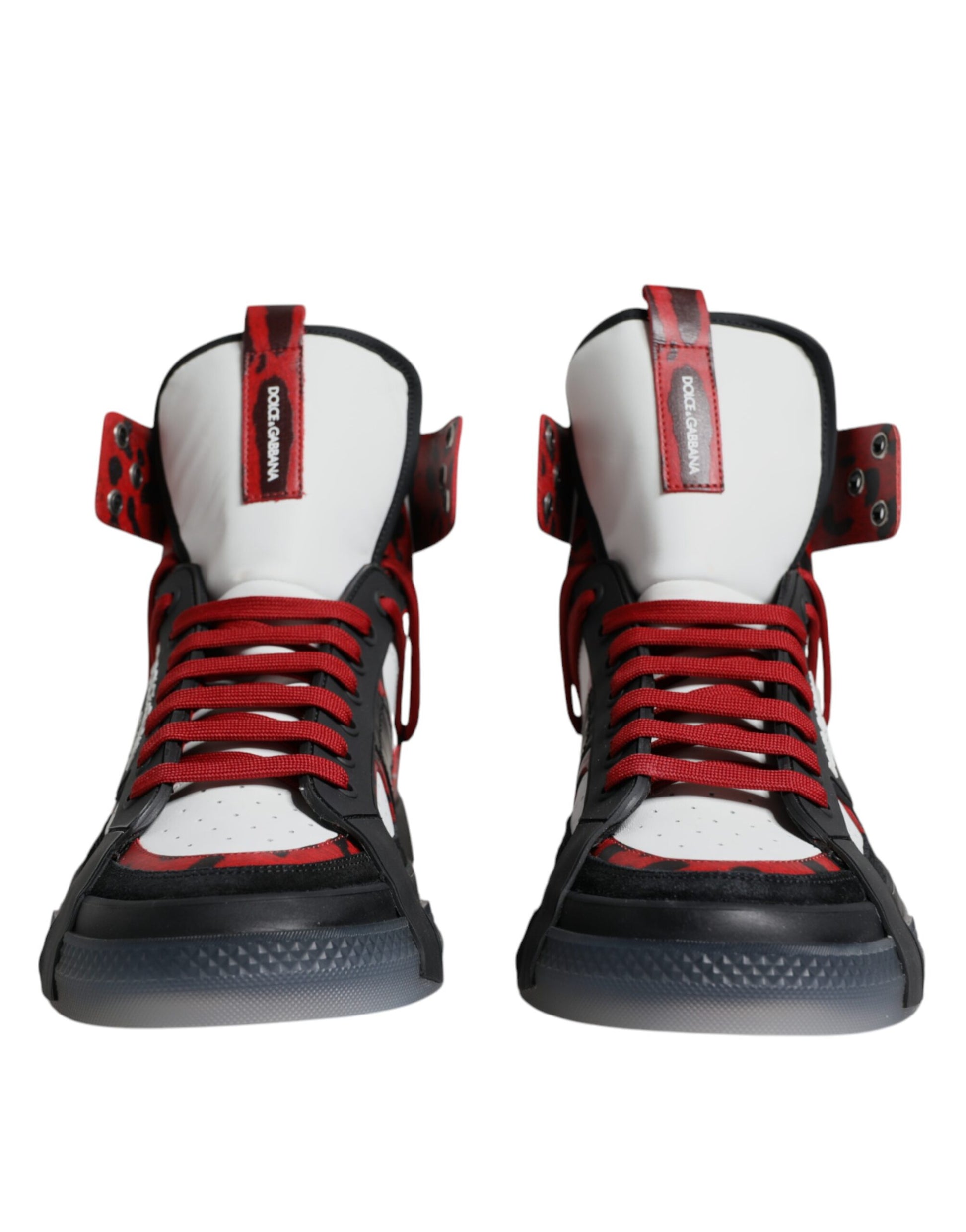 Mehrfarbige High-Top-Sneakers aus Leder