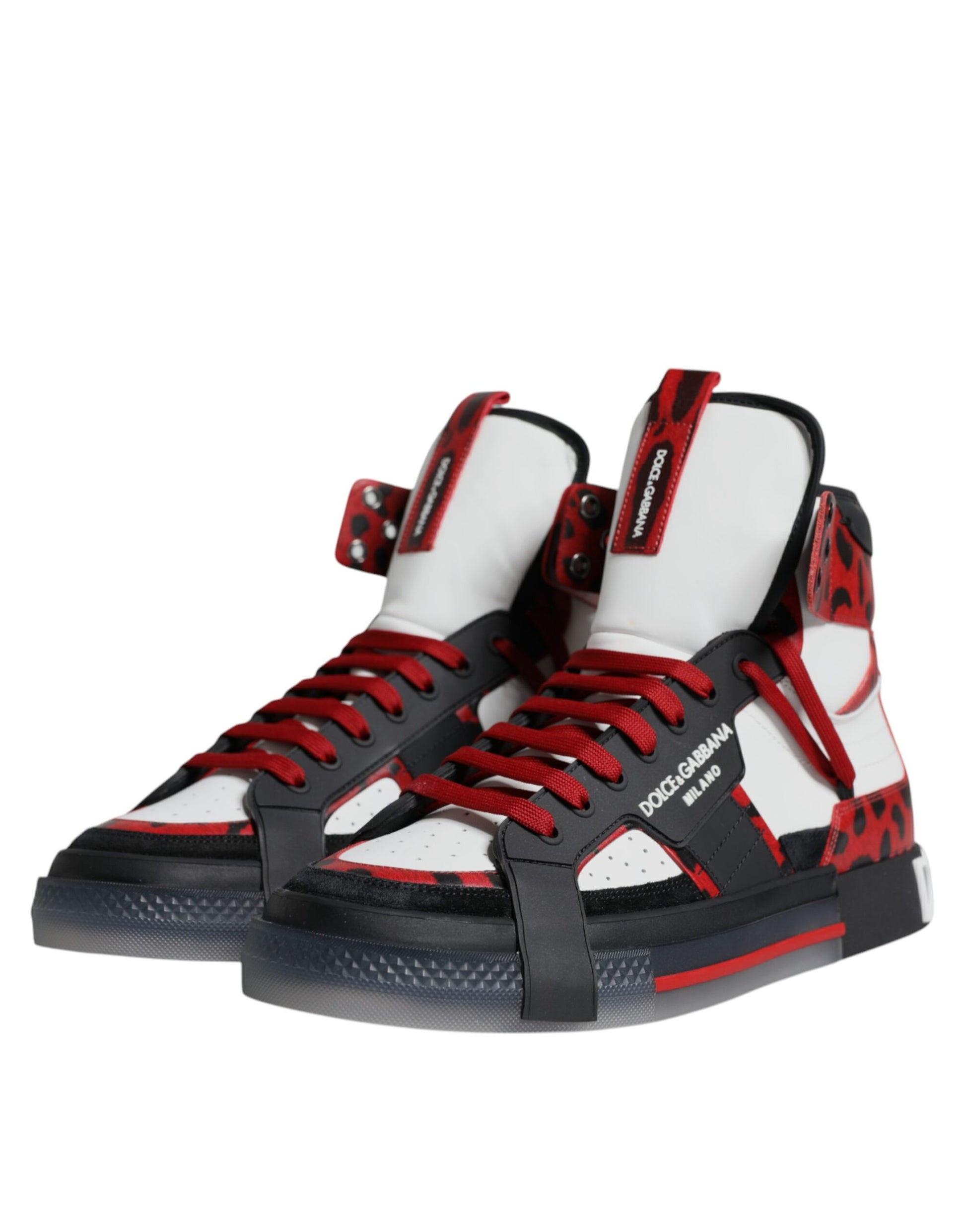 Mehrfarbige High-Top-Sneakers aus Leder