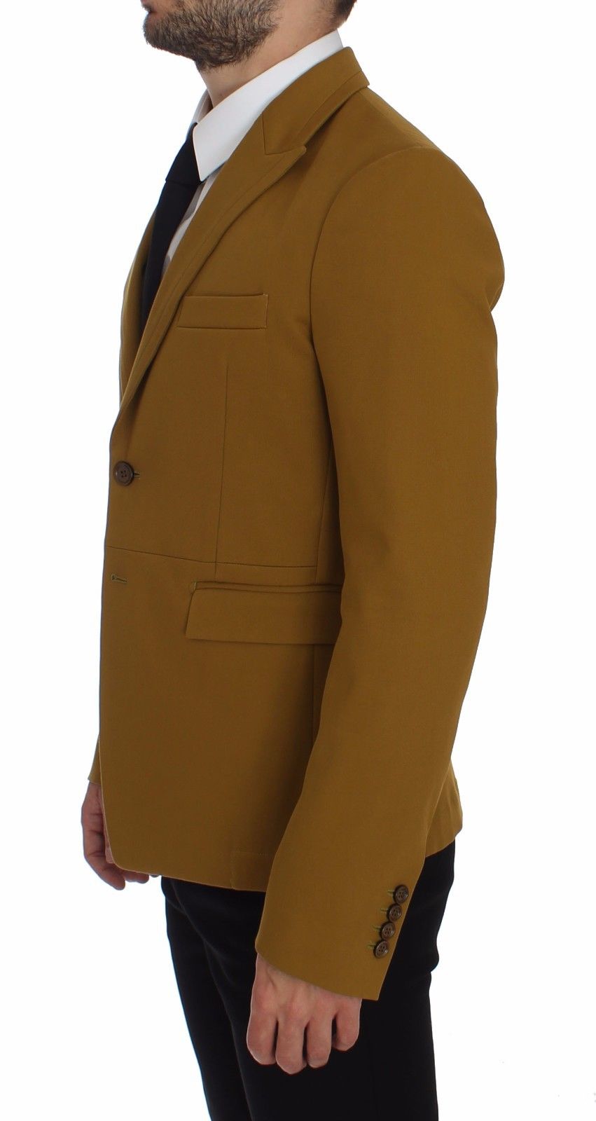 Eleganter, gelber Freizeitblazer aus Baumwollmischung