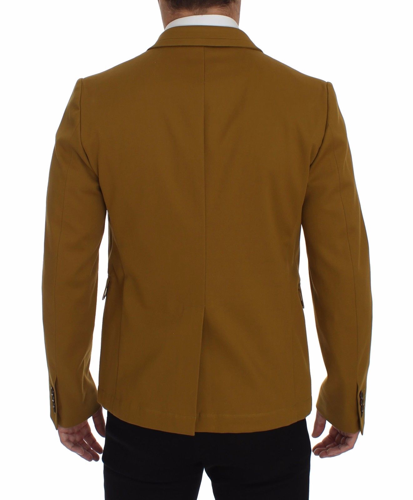 Eleganter, gelber Freizeitblazer aus Baumwollmischung