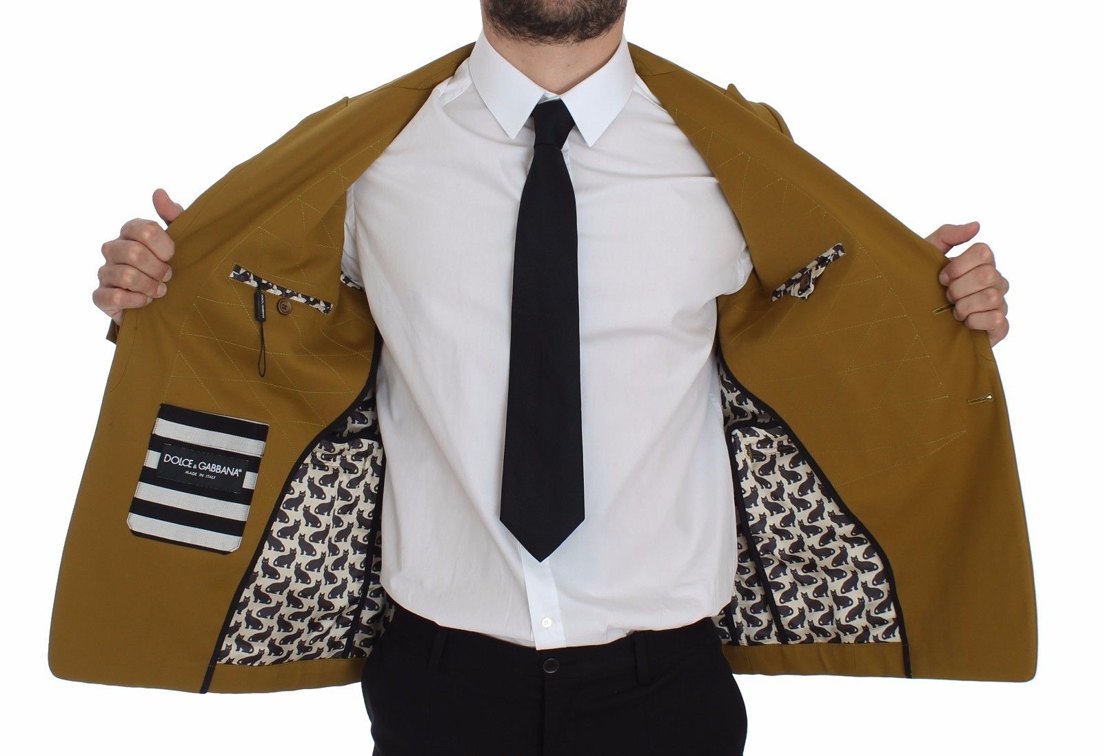 Eleganter, gelber Freizeitblazer aus Baumwollmischung