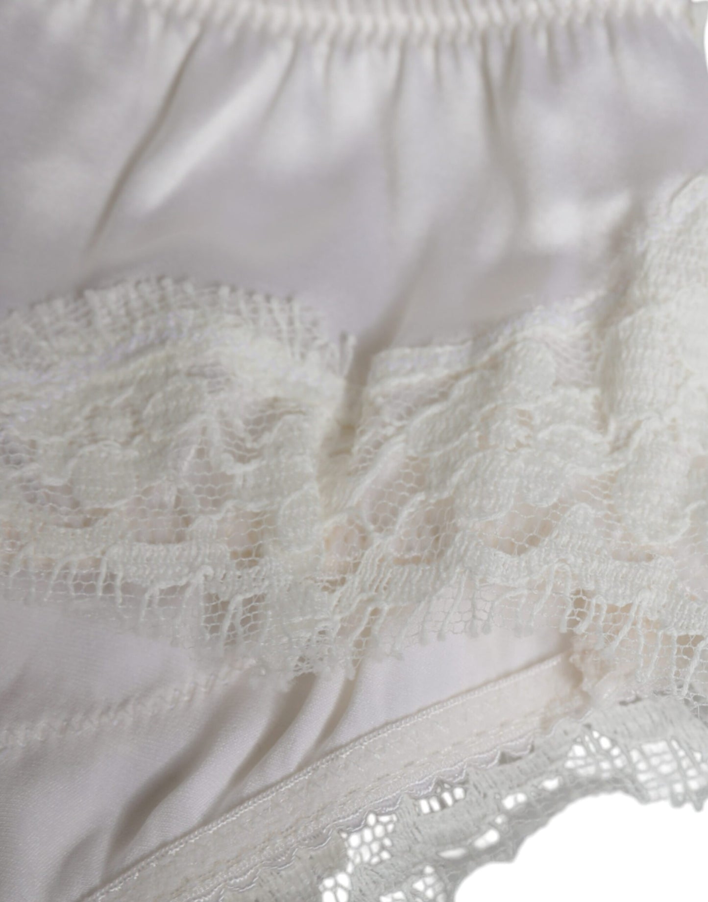 Weiße Balconette-BH-Unterwäsche aus Stretch-Seide