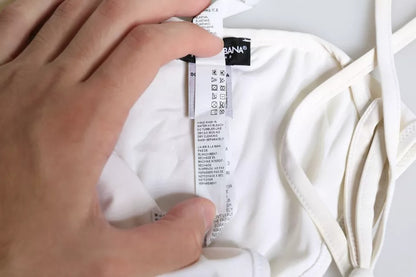 Weißer Nylon-Bikini mit Unterteil, Strandmode