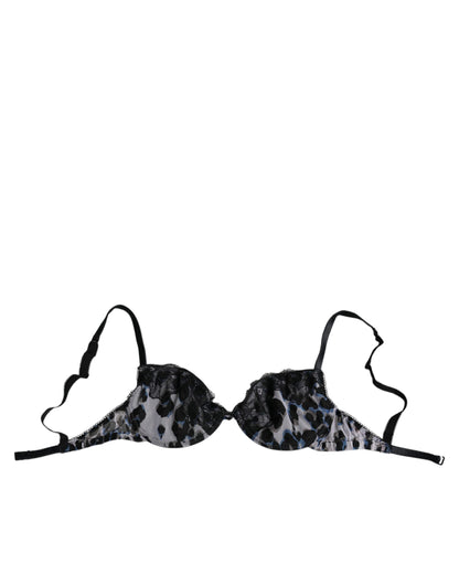 Weißer Push-Up-BH mit Leopardenmuster von Reggiseno