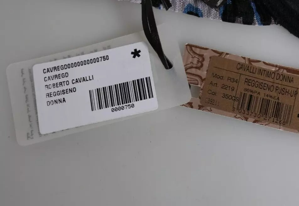 Weißer Push-Up-BH mit Leopardenmuster von Reggiseno