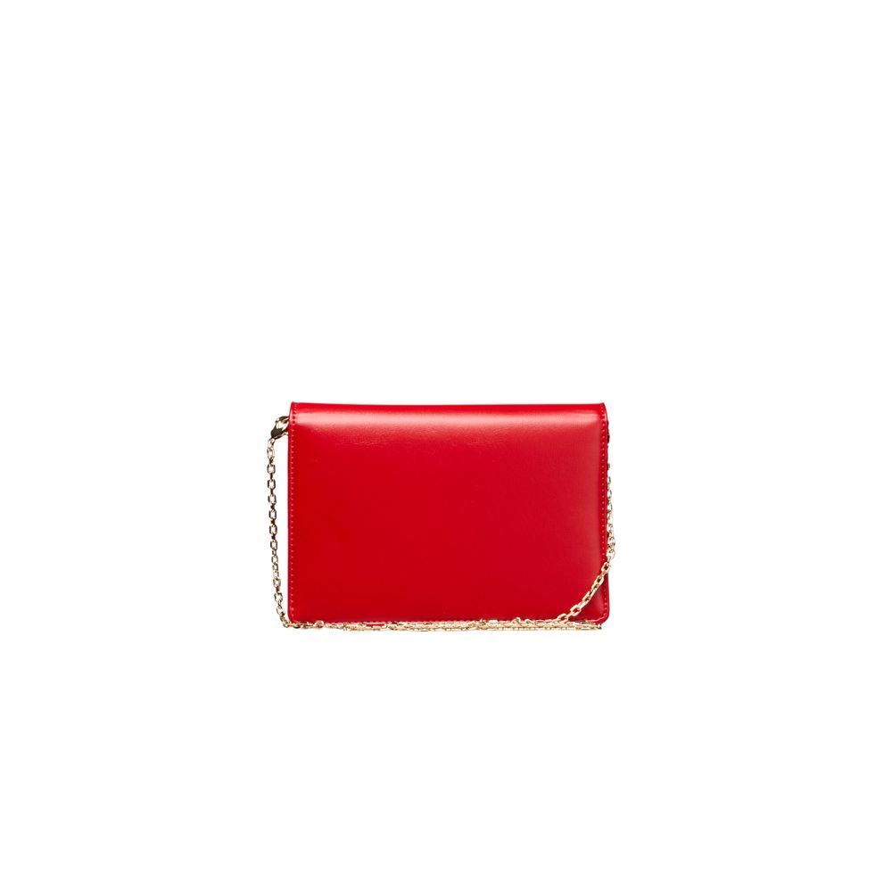 Red Polyethylene Women Crossbody Bag