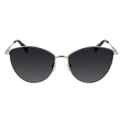 Sonnenbrille aus goldenem Metall