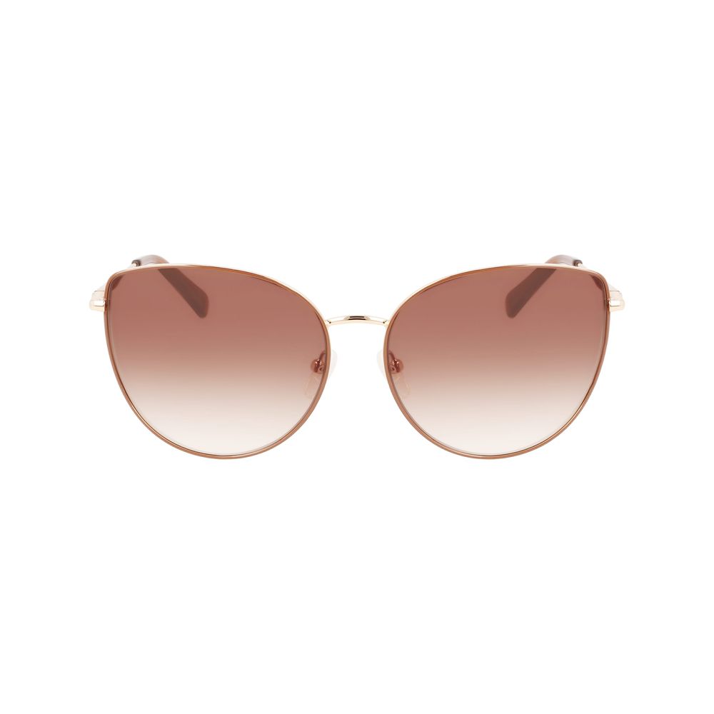 Sonnenbrille aus goldenem Metall