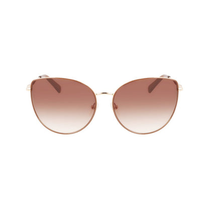 Sonnenbrille aus goldenem Metall