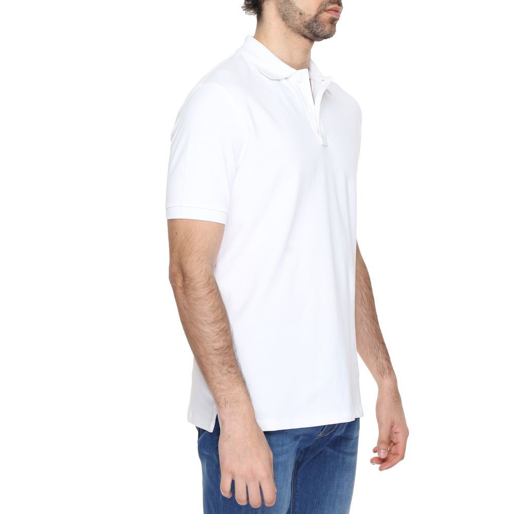 Weißes Poloshirt aus Baumwolle