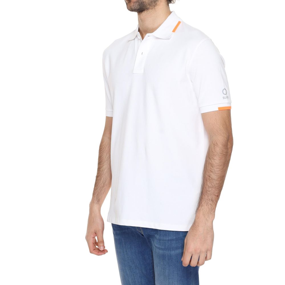 Weißes Poloshirt aus Baumwolle