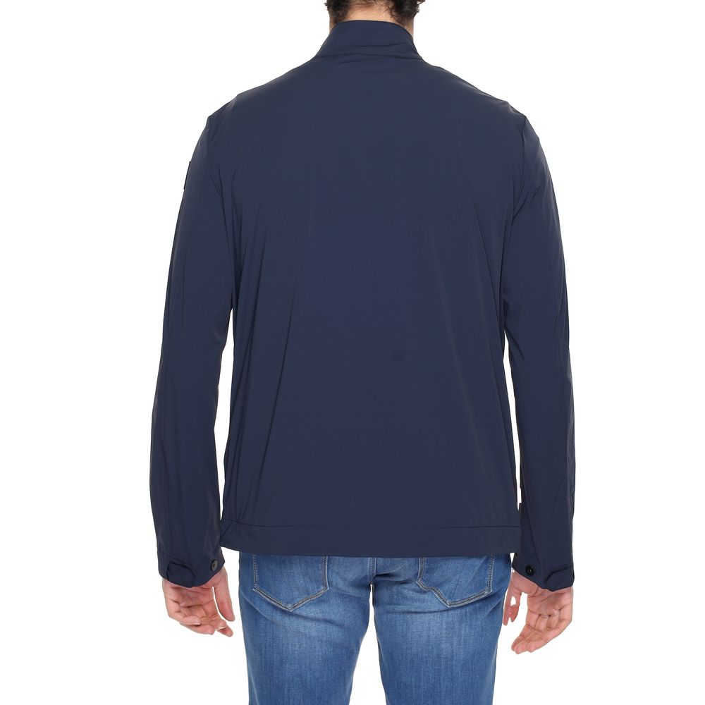 Blaue Nylonjacke