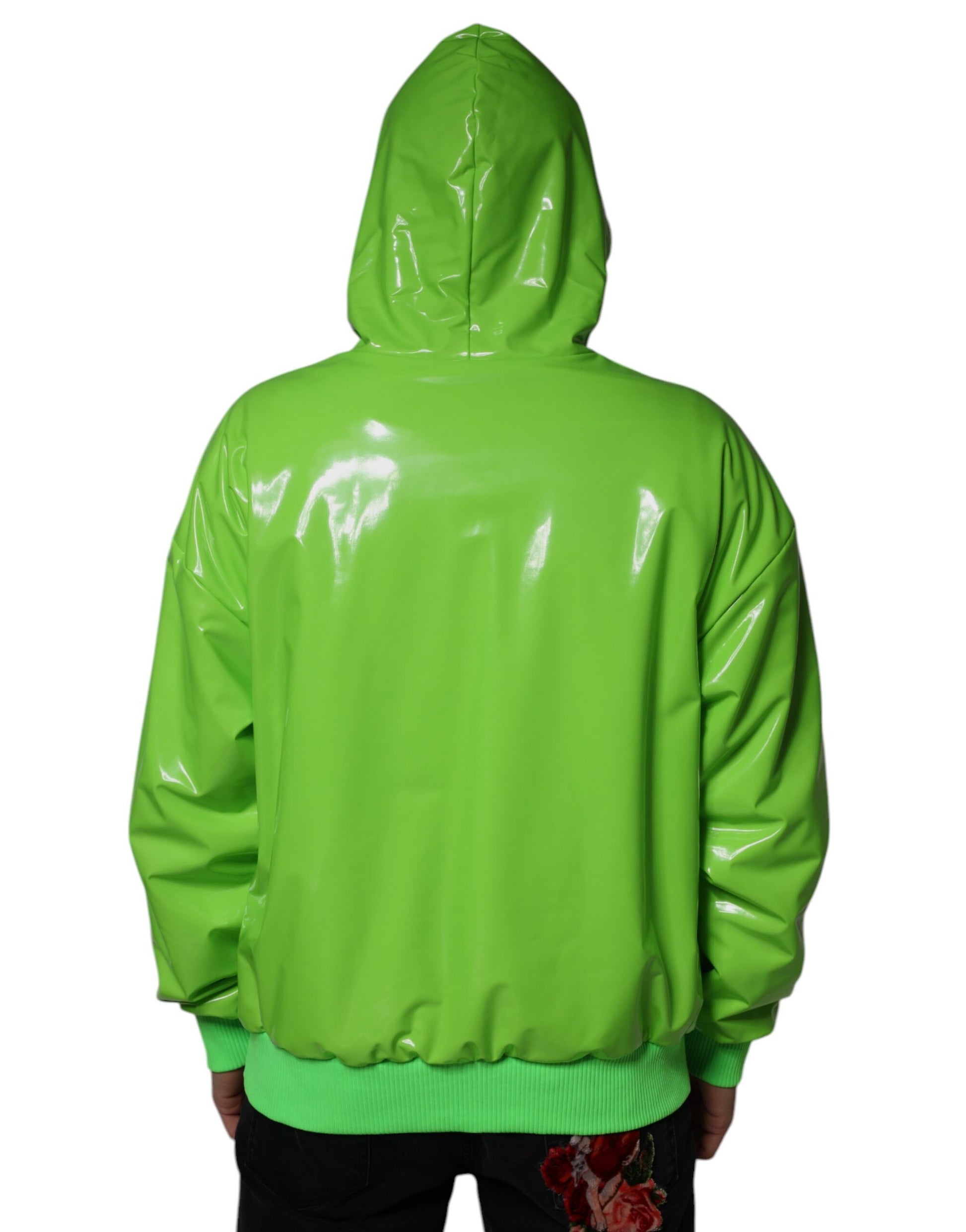 Grüner Polyester-Kapuzenpullover für Herren