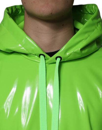 Grüner Polyester-Kapuzenpullover für Herren