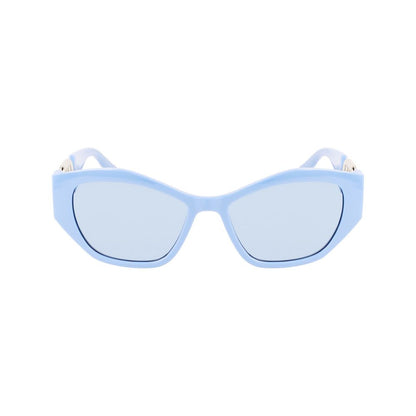 Blaue Sonnenbrille mit Spritzguss-Optik