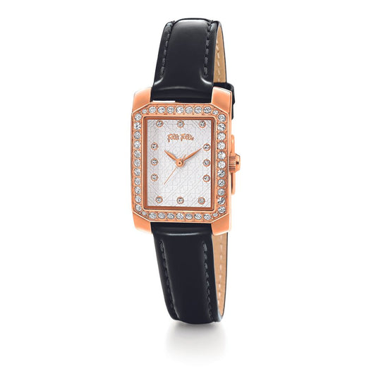 Schwarze Lederuhr