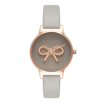 Gray Leather Leather Watch