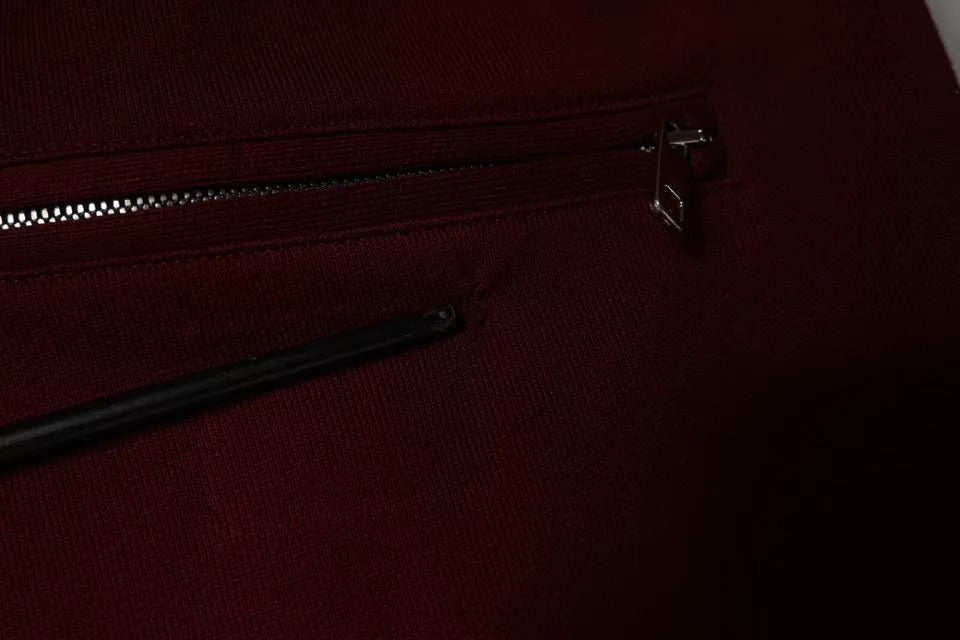 Dunkelrote Jogginghose aus Baumwolle für Herren