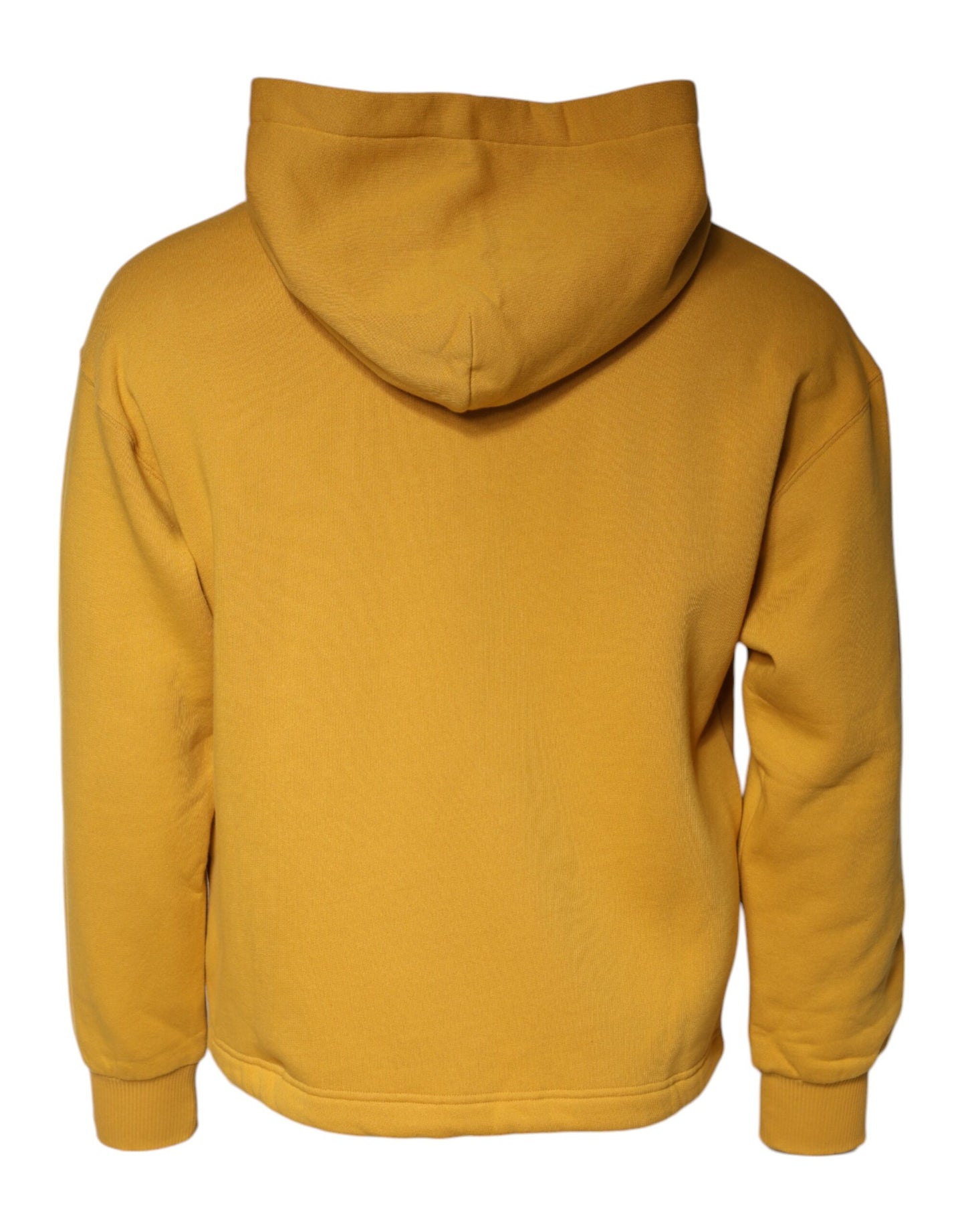 Senfgelber DG-Sweatshirtpullover mit Kapuze für Herren