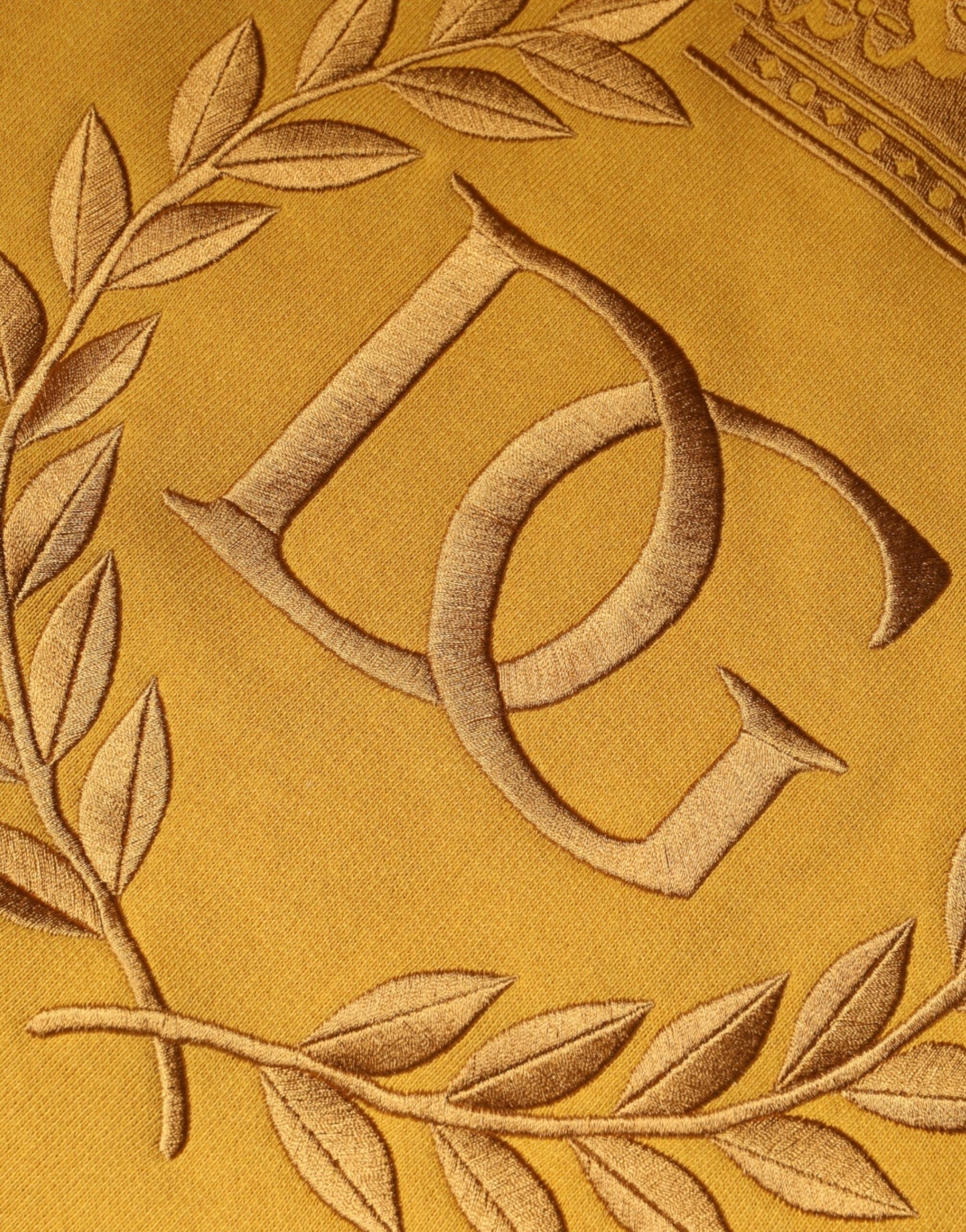 Senfgelber DG-Sweatshirtpullover mit Kapuze für Herren