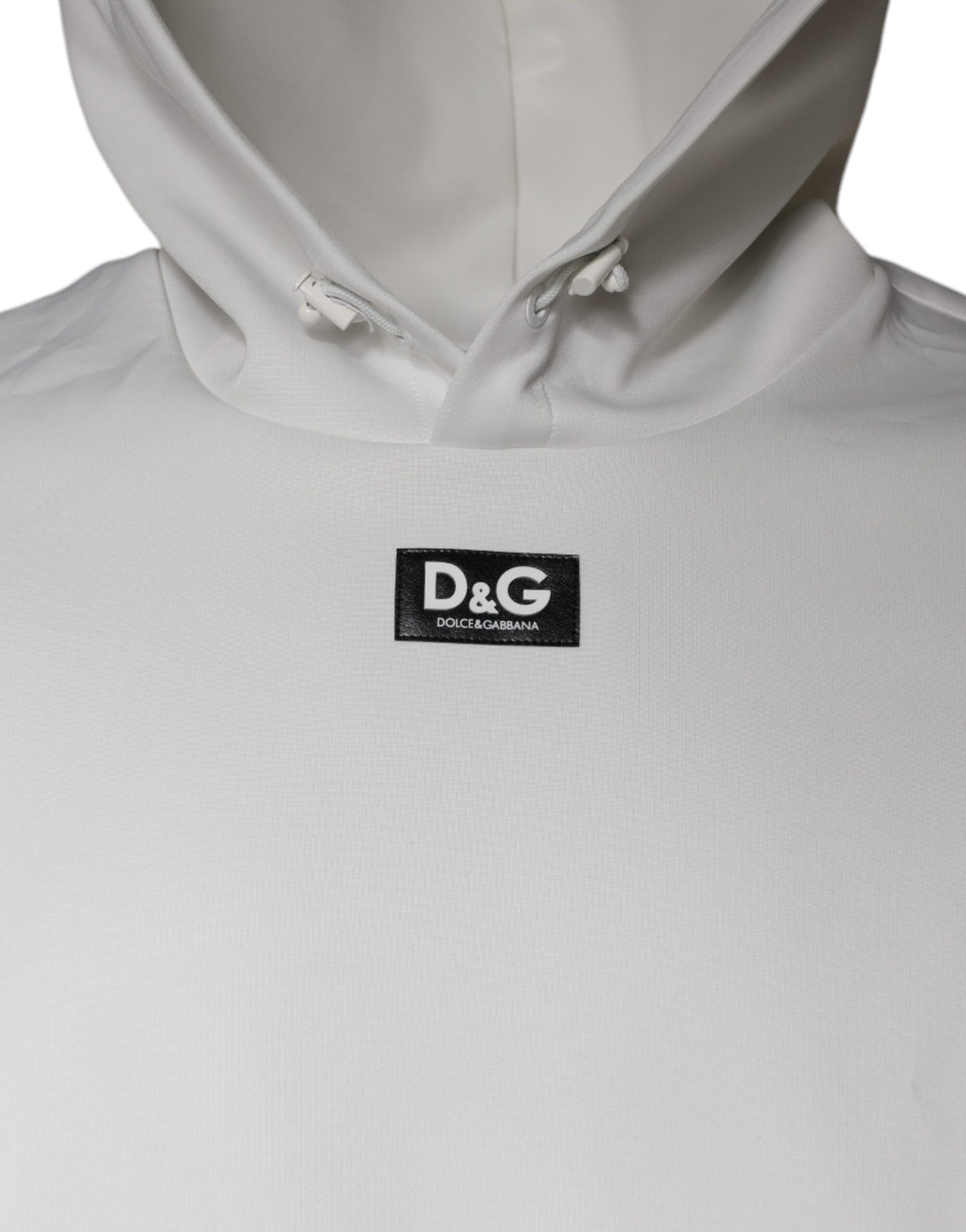 Weißes D&amp;G-Logo-Sweatshirt für Herren mit Kapuze