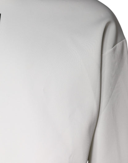 Weißes D&amp;G-Logo-Sweatshirt für Herren mit Kapuze