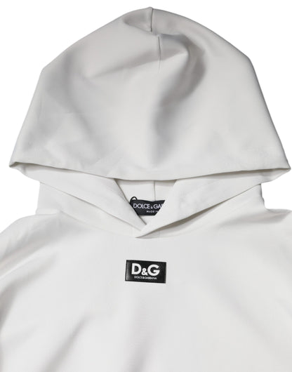 Weißes D&amp;G-Logo-Sweatshirt für Herren mit Kapuze