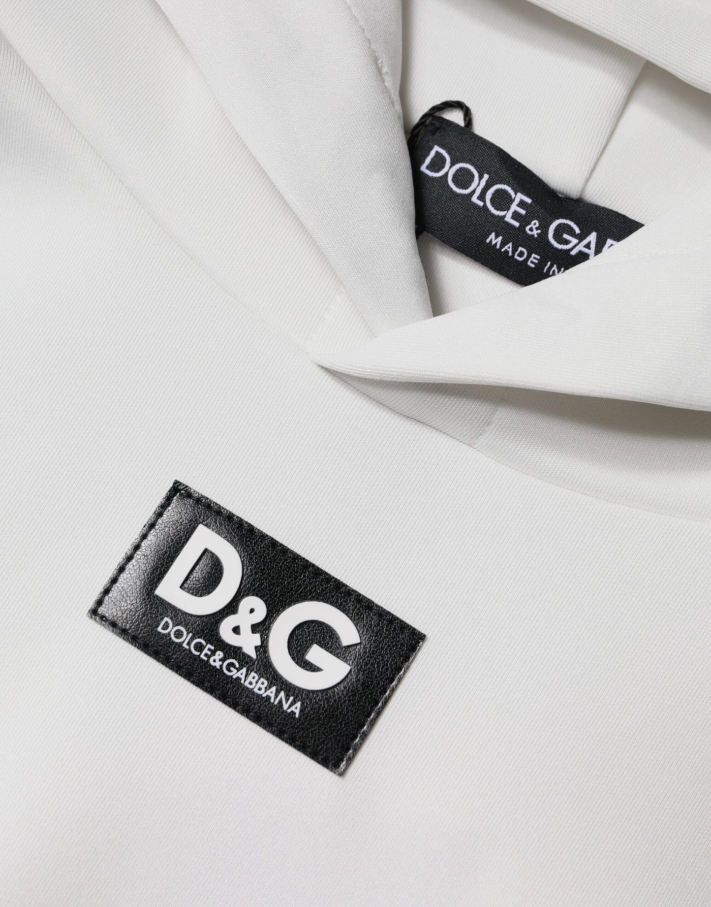 Weißes D&amp;G-Logo-Sweatshirt für Herren mit Kapuze