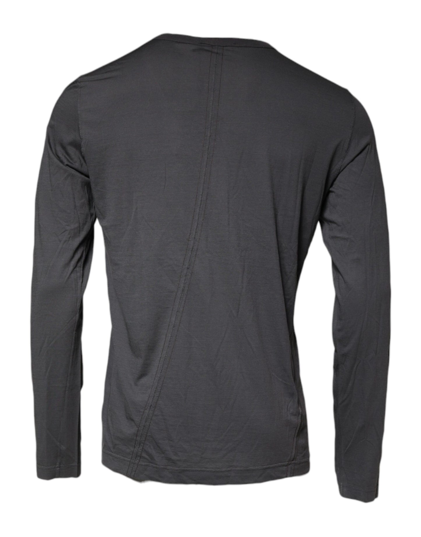 Grauer Pullover mit Kronen-Bienenstickerei