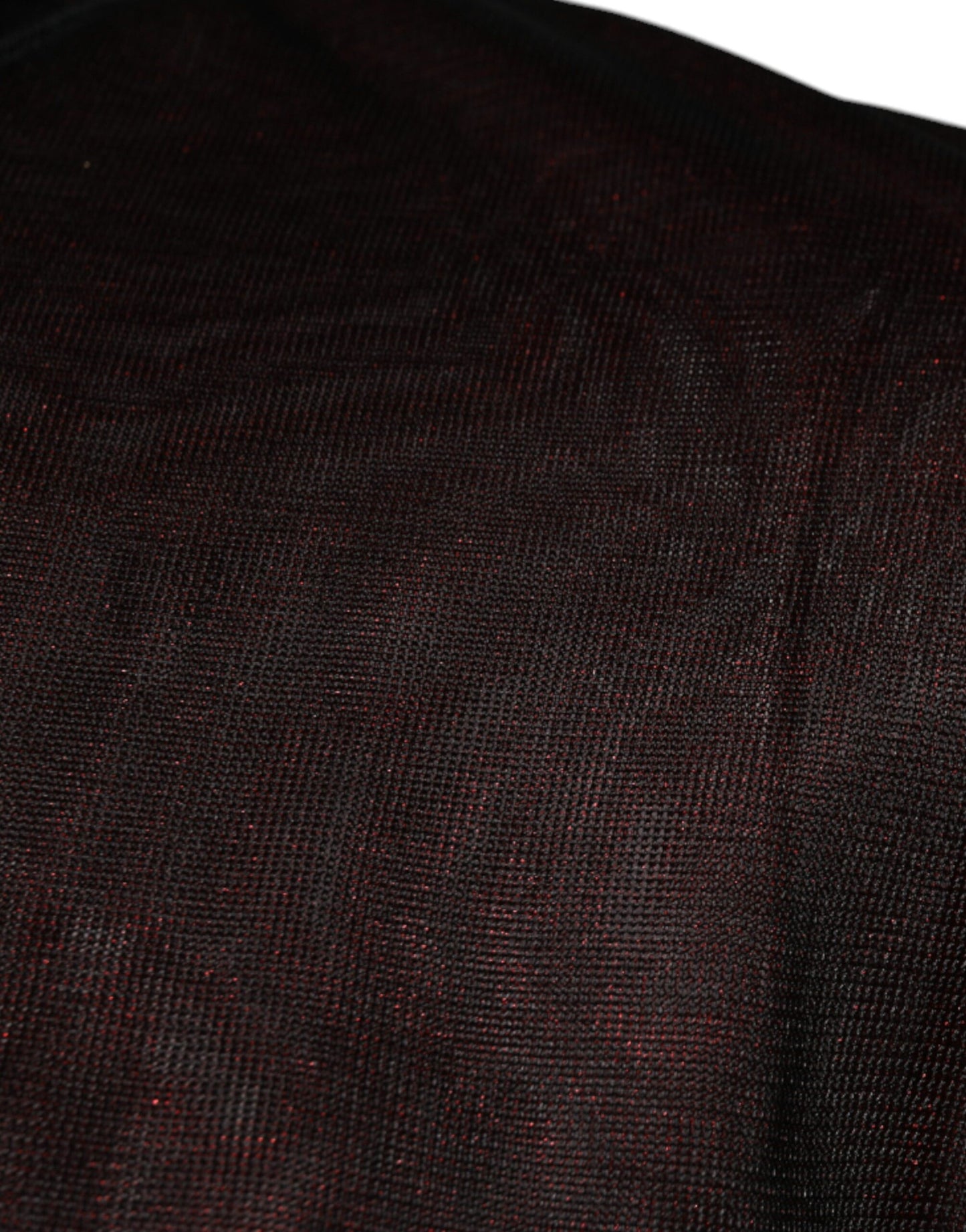 Kastanienbrauner Pullover aus Polyester mit Rundhalsausschnitt
