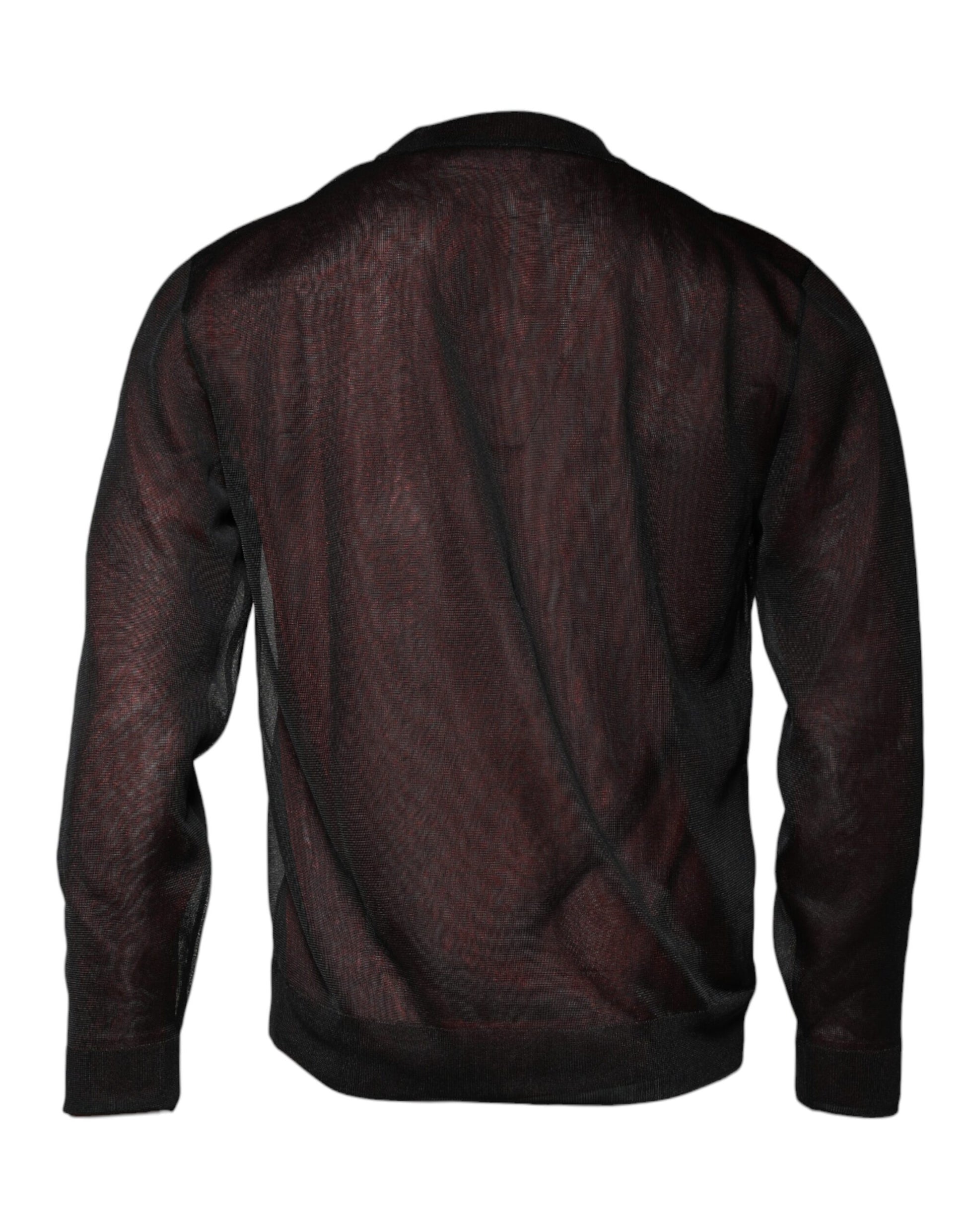 Kastanienbrauner Pullover aus Polyester mit Rundhalsausschnitt