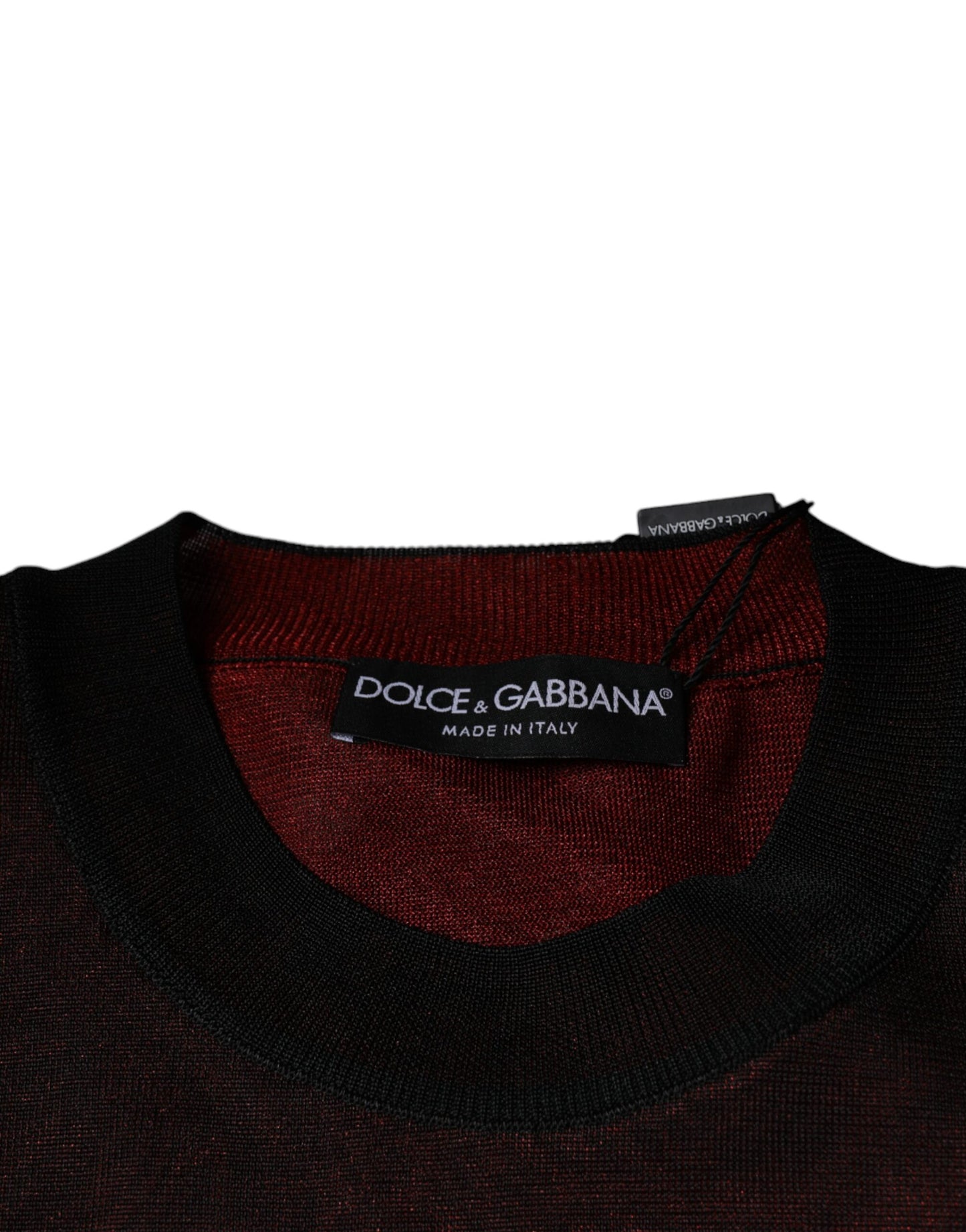 Kastanienbrauner Pullover aus Polyester mit Rundhalsausschnitt
