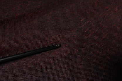 Kastanienbrauner Pullover aus Polyester mit Rundhalsausschnitt