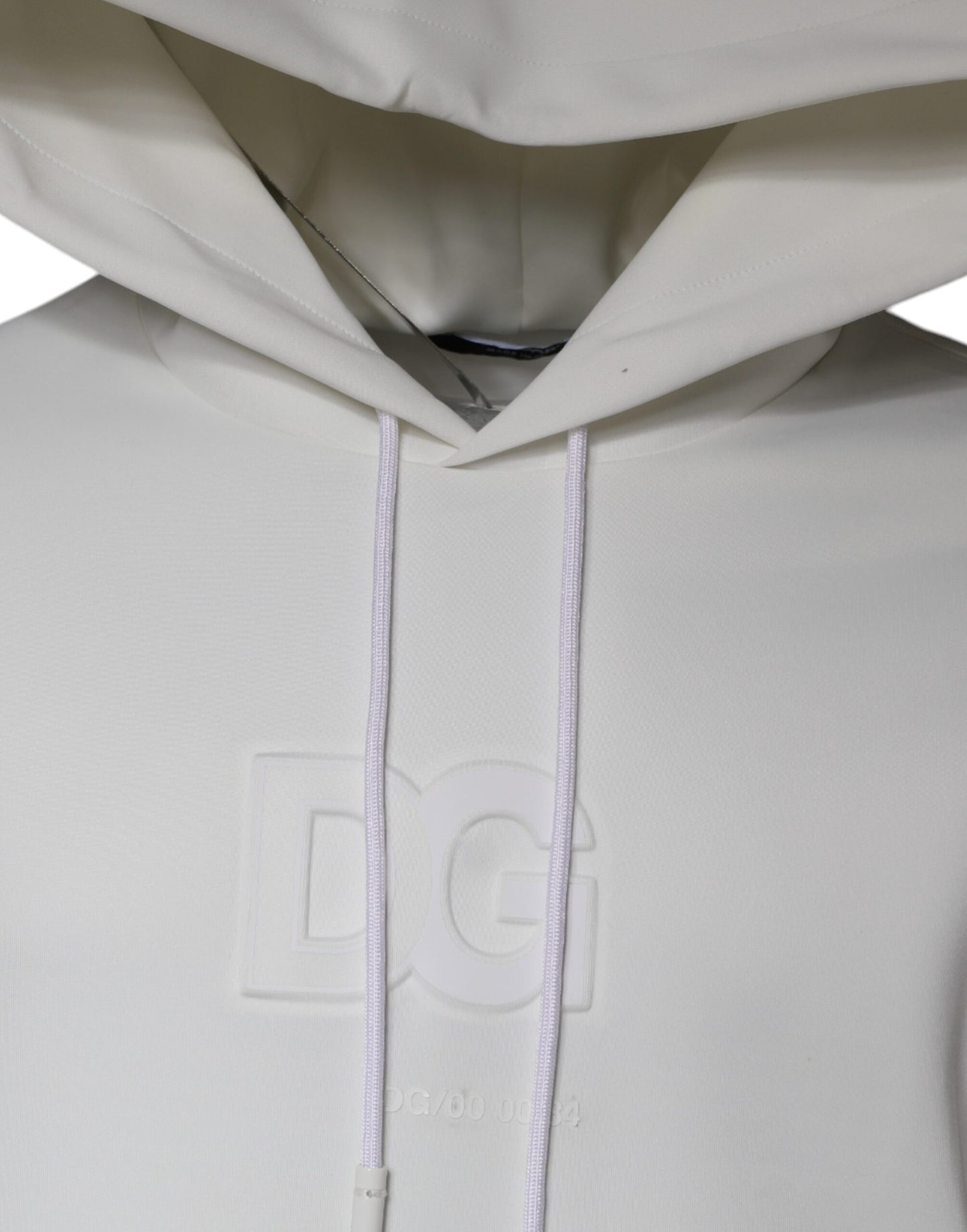 Weißer DG Logo Kapuzenpullover für Herren